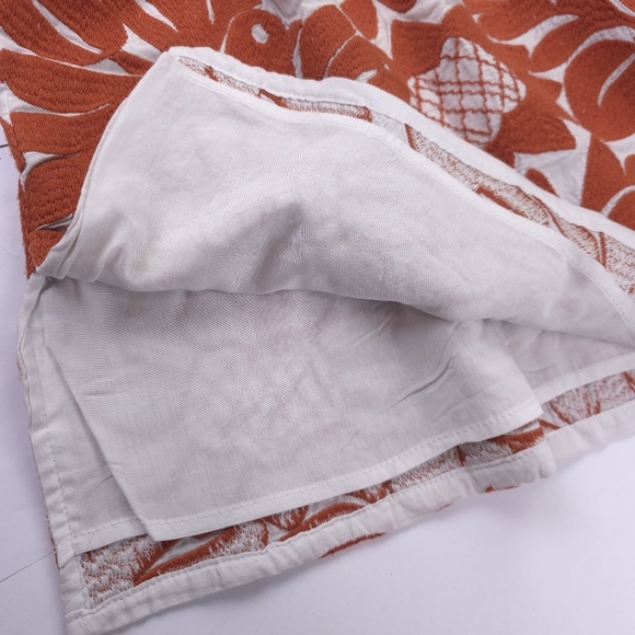 J. Marie Rust Embroidered Floral Top sz S - Picture 12 of 16